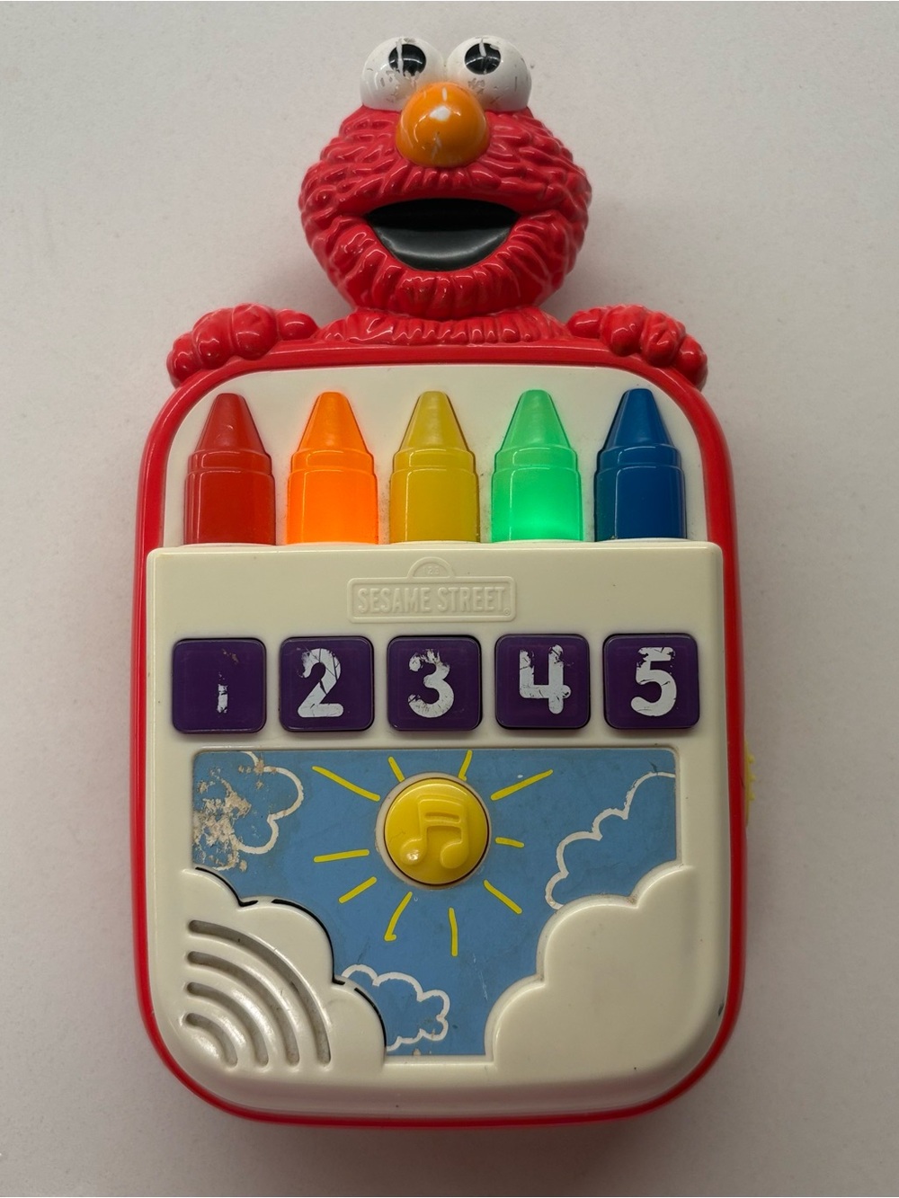 Vintage Playskool Sesame Street Steps To School ELMO'S COUNT ALONG CRAYONS works - Picture 5 of 5